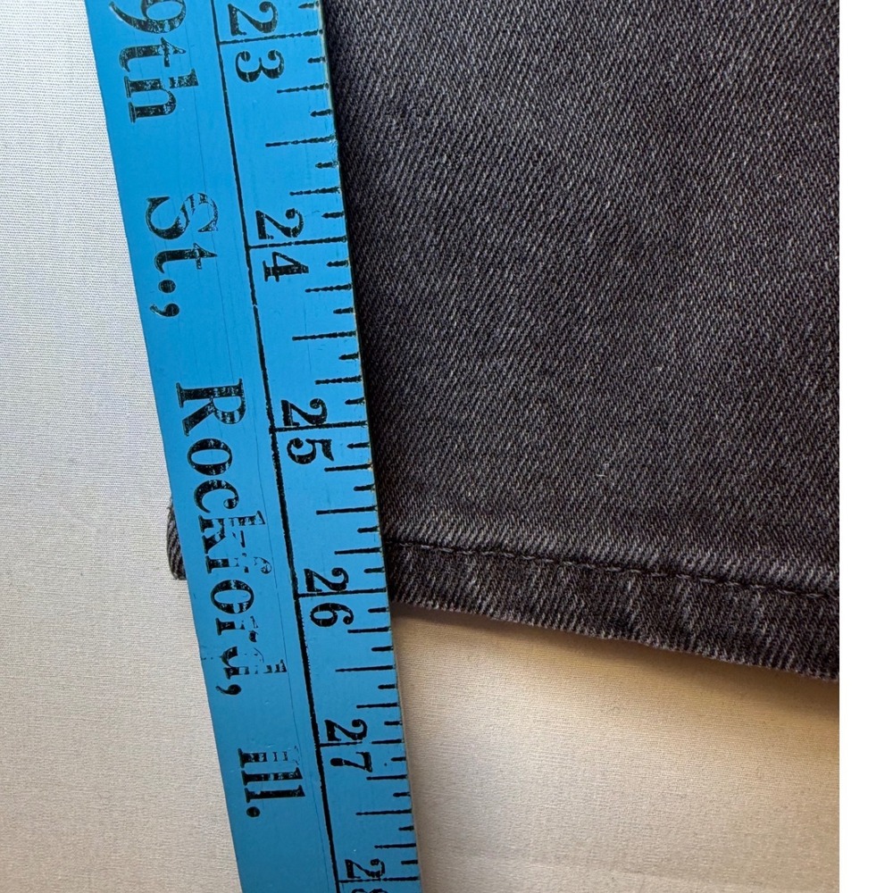 Madewell Classic Straight Jean Lunar Wash Faded Black High Rise Denim Size 25 - Picture 10 of 12